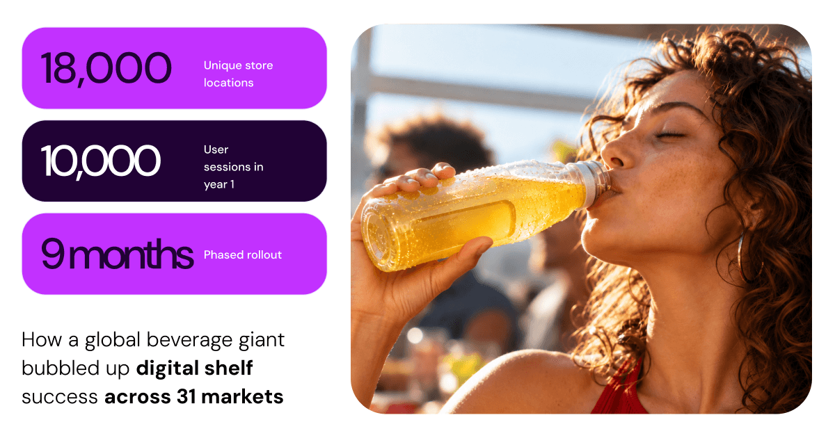 How a global beverage giant bubbled up digital shelf success across 31 markets